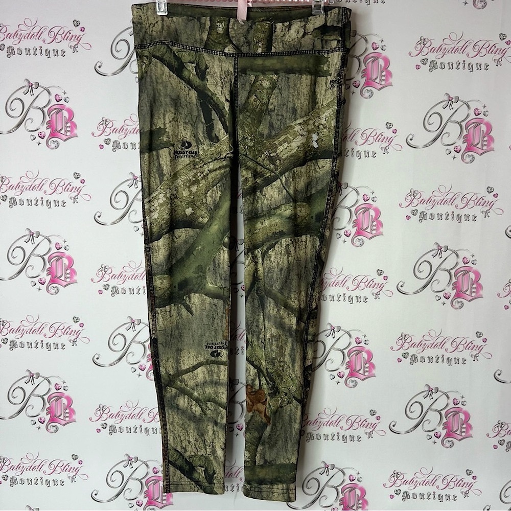 Under Armour tights mossy oak free stand fitted green Camo Fitted Leggings